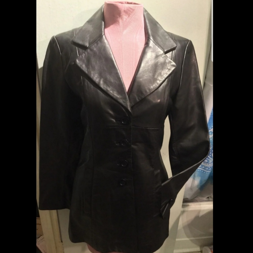 Bebe leather coat xs